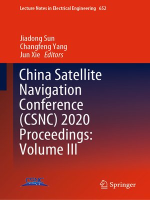 cover image of China Satellite Navigation Conference (CSNC) 2020 Proceedings